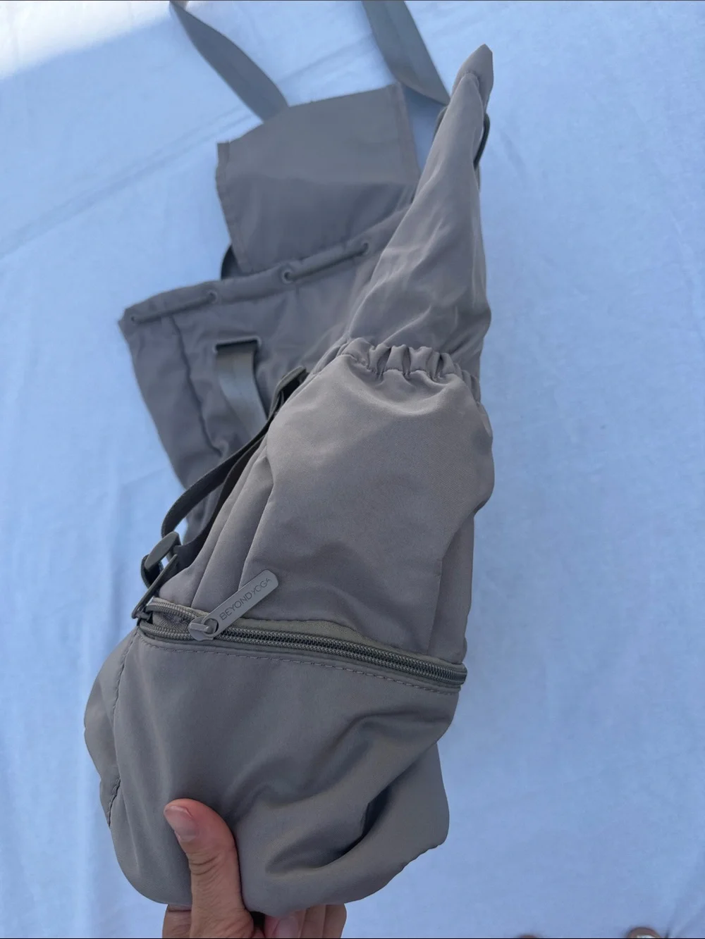 Beyond Yoga Charcoal Nylon Duffel Tote - Men's Convertible Gym Bag